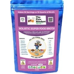 The Petz Kitchen Holistic Super Food Broth Tissue & Cell Support Pork Flavor Concentrate Powder Dog & Cat Supplement, 4.5-oz Bag