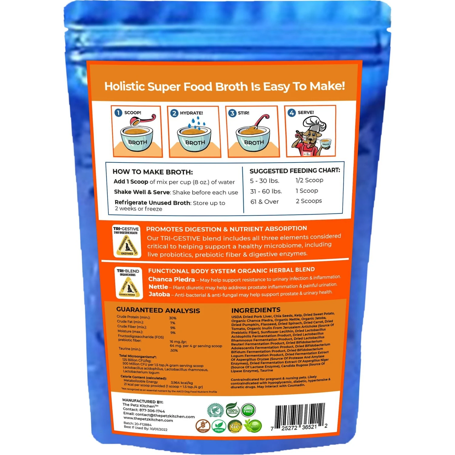 The Petz Kitchen Holistic Super Food Broth Urinary Track Health Support Pork Flavor Concentrate Powder Dog & Cat Supplement 2 The Petz Kitchen Holistic Super Food Broth Urinary Track Health Support Pork Flavor Concentrate Powder Dog & Cat Supplement - Image 2