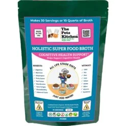 The Petz Kitchen Holistic Super Food Broth Cognitive Support Pork Flavor Concentrate Powder Dog & Cat Supplement, 4.5-oz Bag