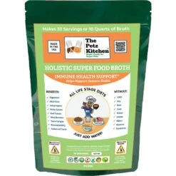 The Petz Kitchen Holistic Superfood Broth Pork Flavor Powder Immune Supplement For Dogs & Cats, 4.5-oz Bag