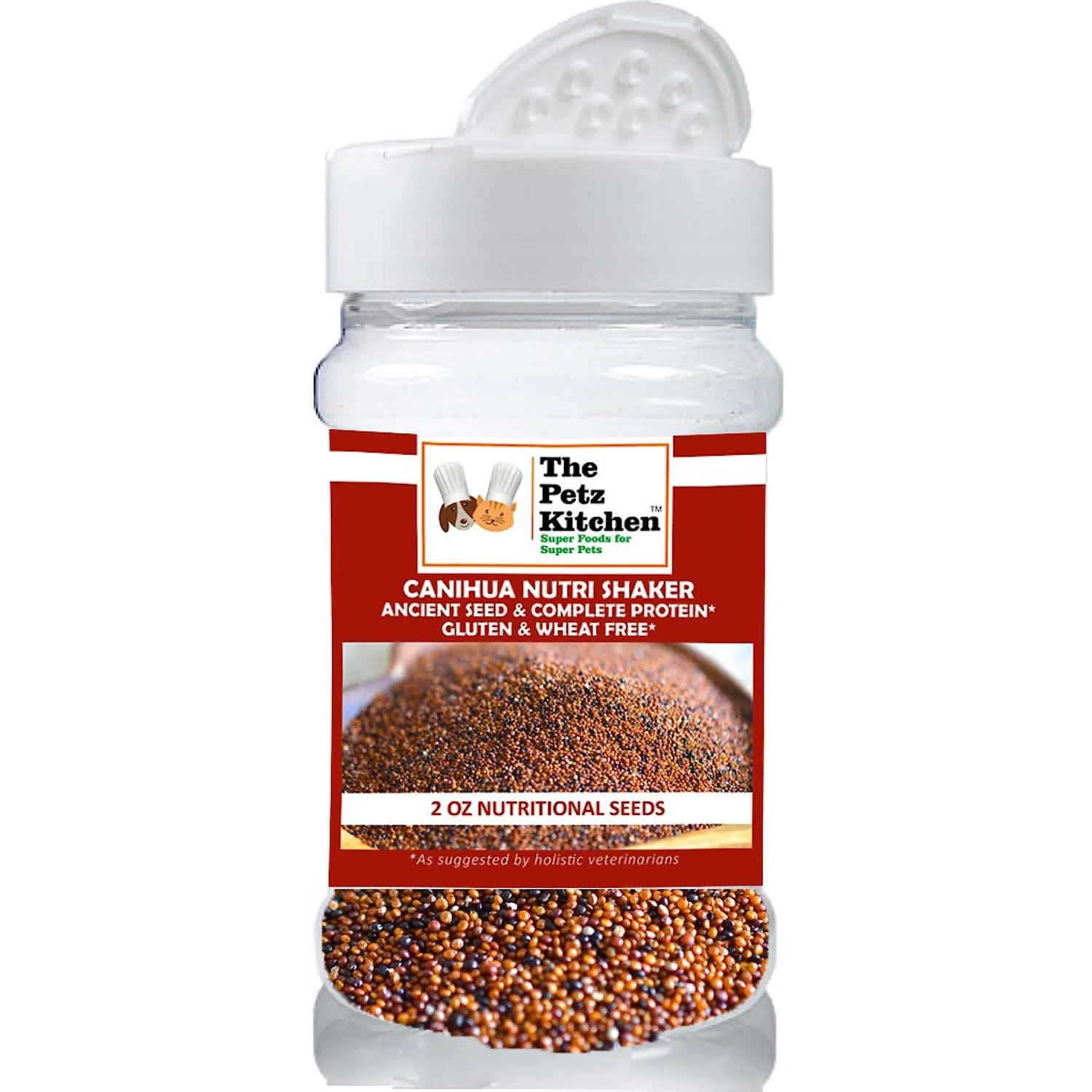 The Petz Kitchen Canihua Flour Organic Ancient Seed Grain Complete Protein Powder Dog & Cat Supplement, 2-oz Jar 1 The Petz Kitchen Canihua Flour Organic Ancient Seed Grain Complete Protein Powder Dog & Cat Supplement, 2-oz Jar