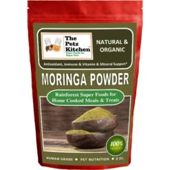 The Petz Kitchen Moringa Leaf Powder Antioxidant Vitamin & Mineral Support Dog & Cat Supplement