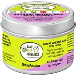 Natura Petz Organics IMMUNE WARRIOR MAX MEAL TOPPER* MASTER BLEND Immune Regulator & Anti-Inflammatory Support* Dog Supplement