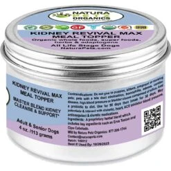 Natura Petz Organics KIDNEY REVIVAL MAX MEAL TOPPER* Master Blend Kidney Cleanse & Support* Dog Supplement -Pet Wellness 314185 PT2. AC SS1800 V1635773783