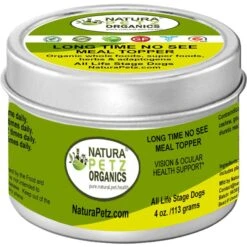 Natura Petz Organics LONG TIME NO SEE MEAL TOPPER* Vision & Ocular Health Support* Dog Supplement