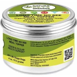 Natura Petz Organics LONG TIME NO SEE MEAL TOPPER* Vision & Ocular Health Support* Dog Supplement -Pet Wellness 314189 PT3. AC SS1800 V1692644723