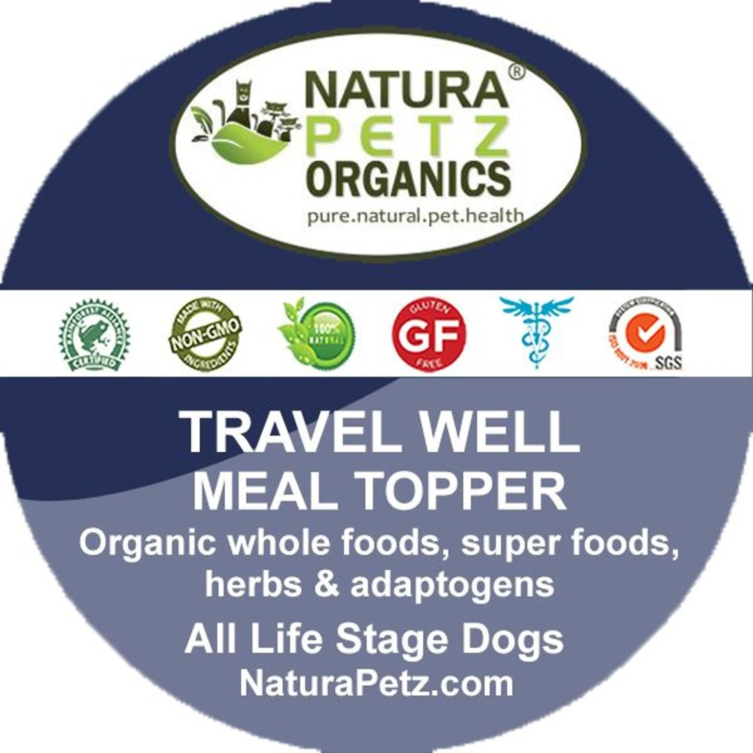 Natura Petz Organics Travel Well Dog Supplement, 4-oz Jar 2 Natura Petz Organics Travel Well Dog Supplement, 4-oz Jar - Image 2