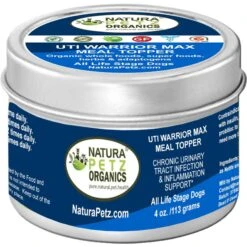 Natura Petz Organics UTI WARRIOR MAX MEAL TOPPER* Chronic Urinary Tract Infection & Inflammation Support* Dog Supplement
