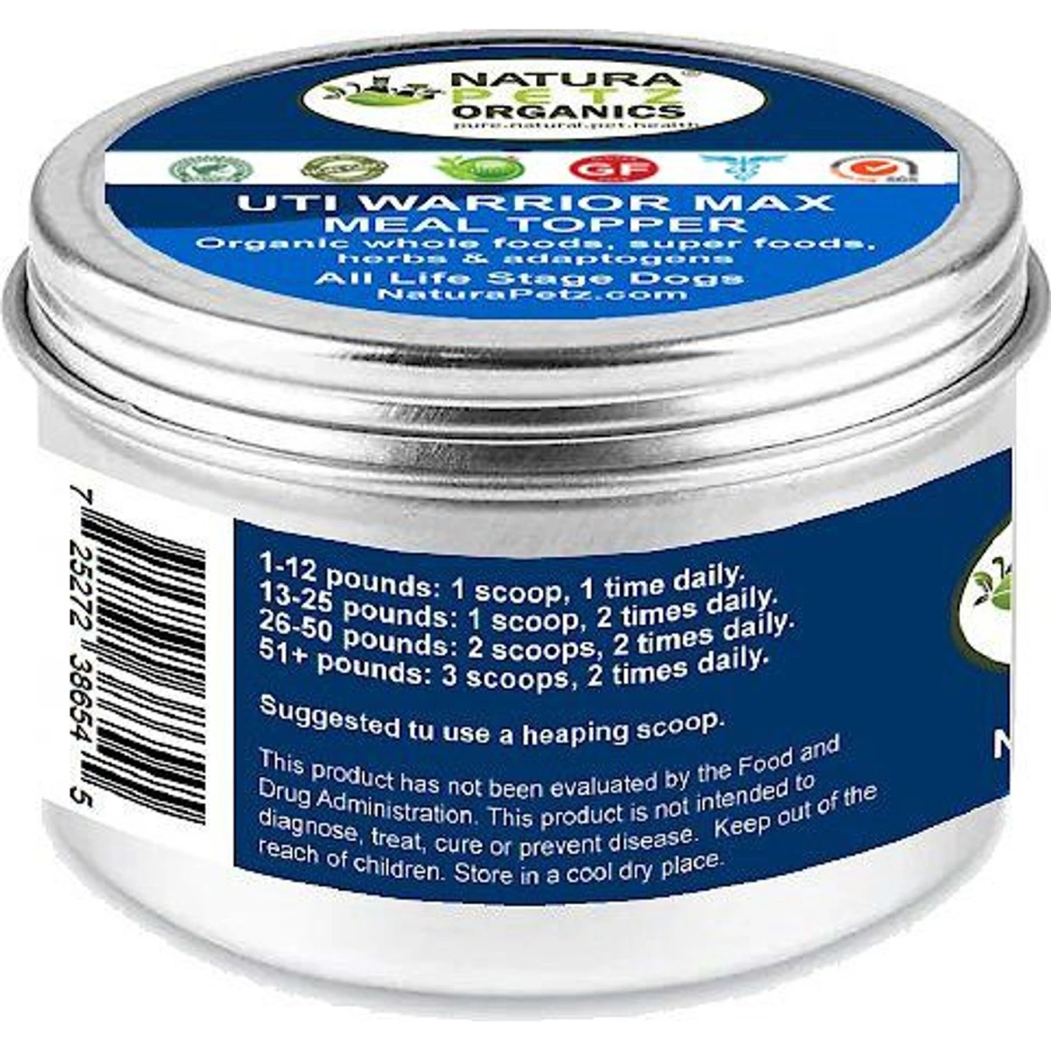 Natura Petz Organics UTI WARRIOR MAX MEAL TOPPER* Chronic Urinary Tract Infection & Inflammation Support* Dog Supplement 2 Natura Petz Organics UTI WARRIOR MAX MEAL TOPPER* Chronic Urinary Tract Infection & Inflammation Support* Dog Supplement - Image 2