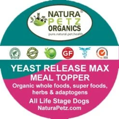 Natura Petz Organics YEAST RELEASE MAX MEAL TOPPER* Master Blend Candida Yeast Defense Support* Dog Supplement -Pet Wellness 314225 PT2. AC SS1800 V1695082952