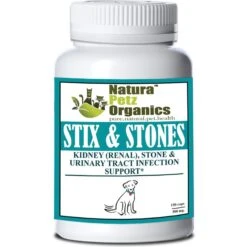Natura Petz Organics STIX AND STONES * Kidney, Urinary Tract Infection & Stone Support* Dog Supplement