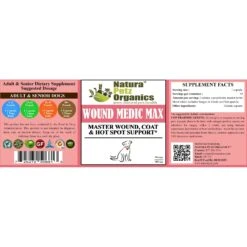 Natura Petz Organics WOUND MEDIC MAX* Master Wound Skin & Coat Support* Dog Supplement -Pet Wellness 314444 PT2. AC SS1800 V1692037218