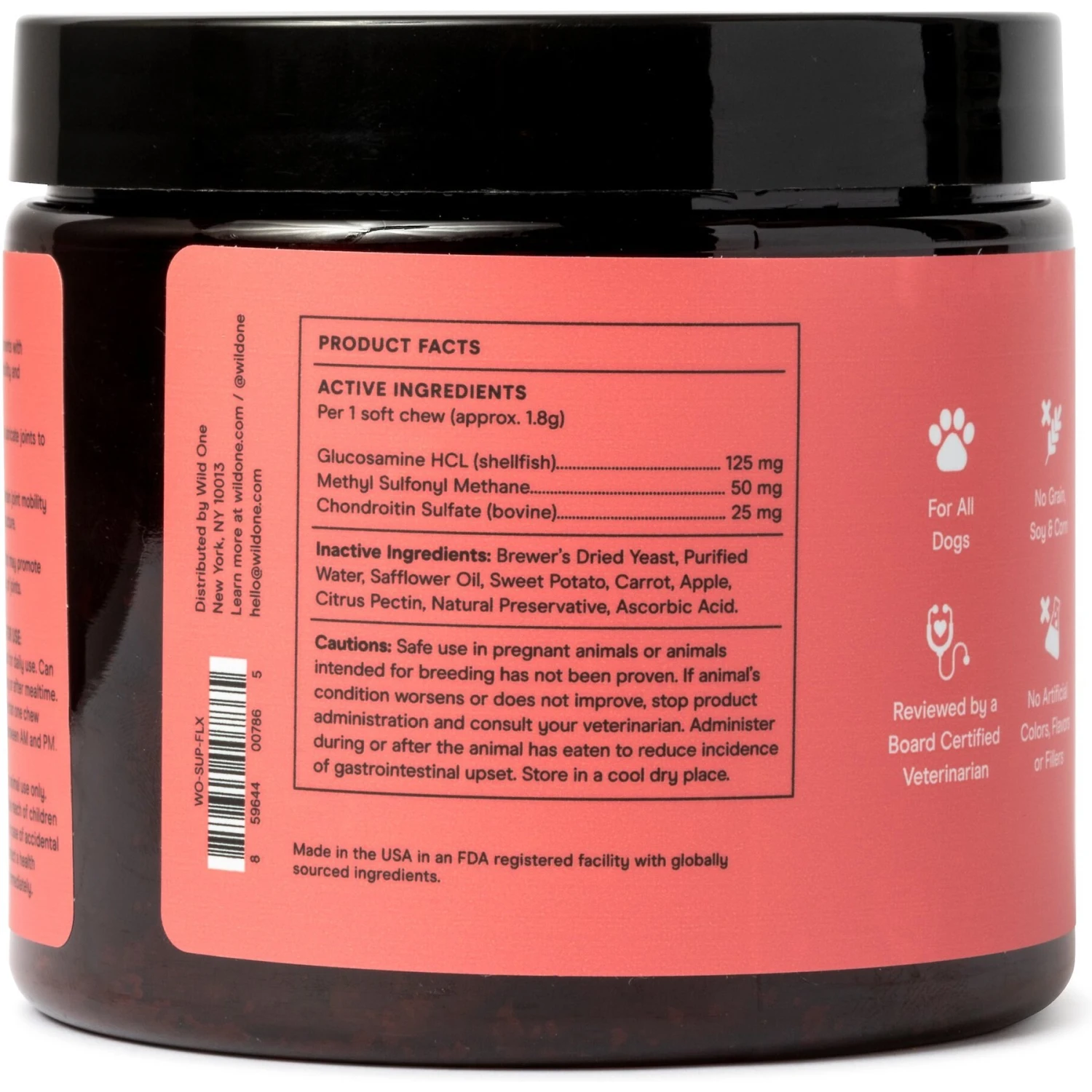 Wild One Flex Hip & Joint Support Soft Chew Dog Supplement, 120 Count 4 Wild One Flex Hip & Joint Support Soft Chew Dog Supplement, 120 Count - Image 4