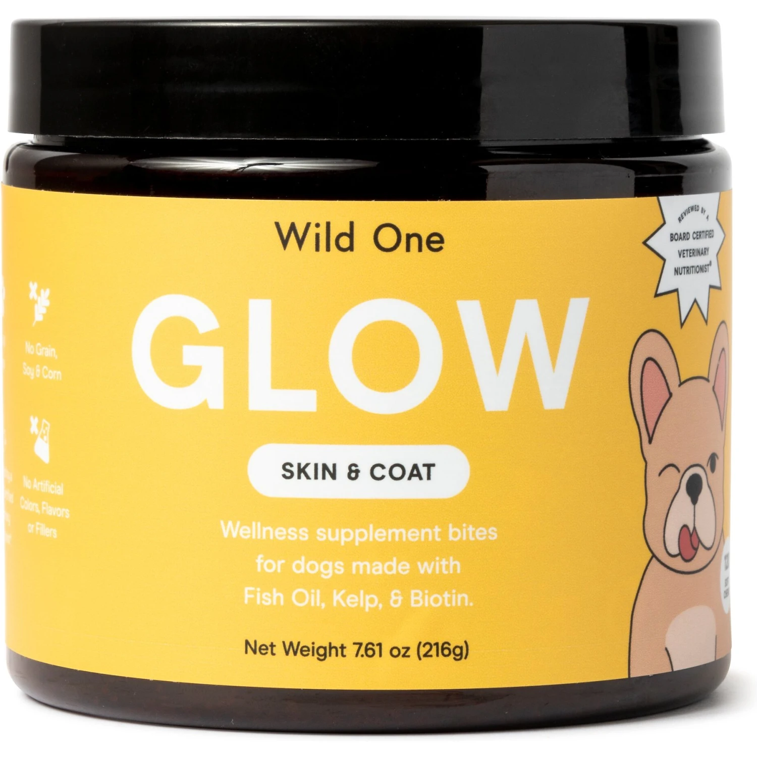 Wild One Glow Skin & Coat Support Soft Chew Dog Supplement, 120 Count 1 Wild One Glow Skin & Coat Support Soft Chew Dog Supplement, 120 Count