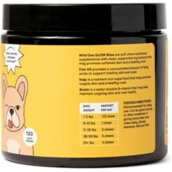 Wild One Glow Skin & Coat Support Soft Chew Dog Supplement, 120 Count 13 Wild One Glow Skin & Coat Support Soft Chew Dog Supplement, 120 Count -Pet Wellness 314792 PT4. AC SS1800 V1637074004