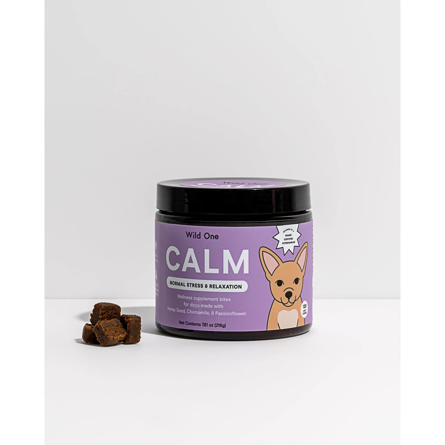 Wild One Calm Stress & Relaxation Support Soft Chew Dog Supplement, 120 Count 7 Wild One Calm Stress & Relaxation Support Soft Chew Dog Supplement, 120 Count - Image 7
