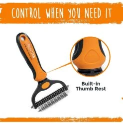 Mighty Paw Dog & Cat Grooming Rake -Pet Wellness 315232 PT5. AC SS1800 V1626477671