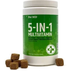 Pet MD 5-in-1 Multivitamin Chews Dog Supplement, 120 Count