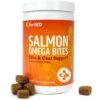 Pet MD Salmon Omega Bites Skin & Coat Support Chews Dog Supplement, 120 Count