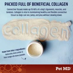 Pet MD Gut Support & Joint Health Bone Broth Powder Dog Supplement, 4-oz Jar -Pet Wellness 315265 PT3. AC SS1800 V1659887012