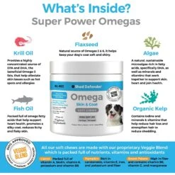 Shed Defender Omega Skin & Coat Soft Chew Dog Supplement, 90 Count -Pet Wellness 316209 PT4. AC SS1800 V1627682225