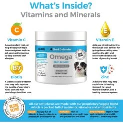 Shed Defender Omega Skin & Coat Soft Chew Dog Supplement, 90 Count -Pet Wellness 316209 PT5. AC SS1800 V1627681408