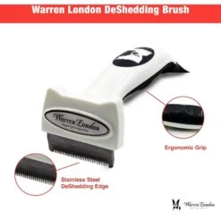Warren London Short Hair Deshedding Dog Brush -Pet Wellness 316273 PT2. AC SS1800 V1665666109