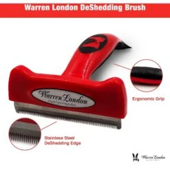 Warren London Long Hair Deshedding Dog Brush -Pet Wellness 316279 PT2. AC SS1800 V1665669507