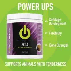 POWER Animal Agile Hip & Joint Chews Dog & Cat Supplement, 120 Count 14 POWER Animal Agile Hip & Joint Chews Dog & Cat Supplement, 120 Count -Pet Wellness 316755 PT6. AC SS1800 V1627521162