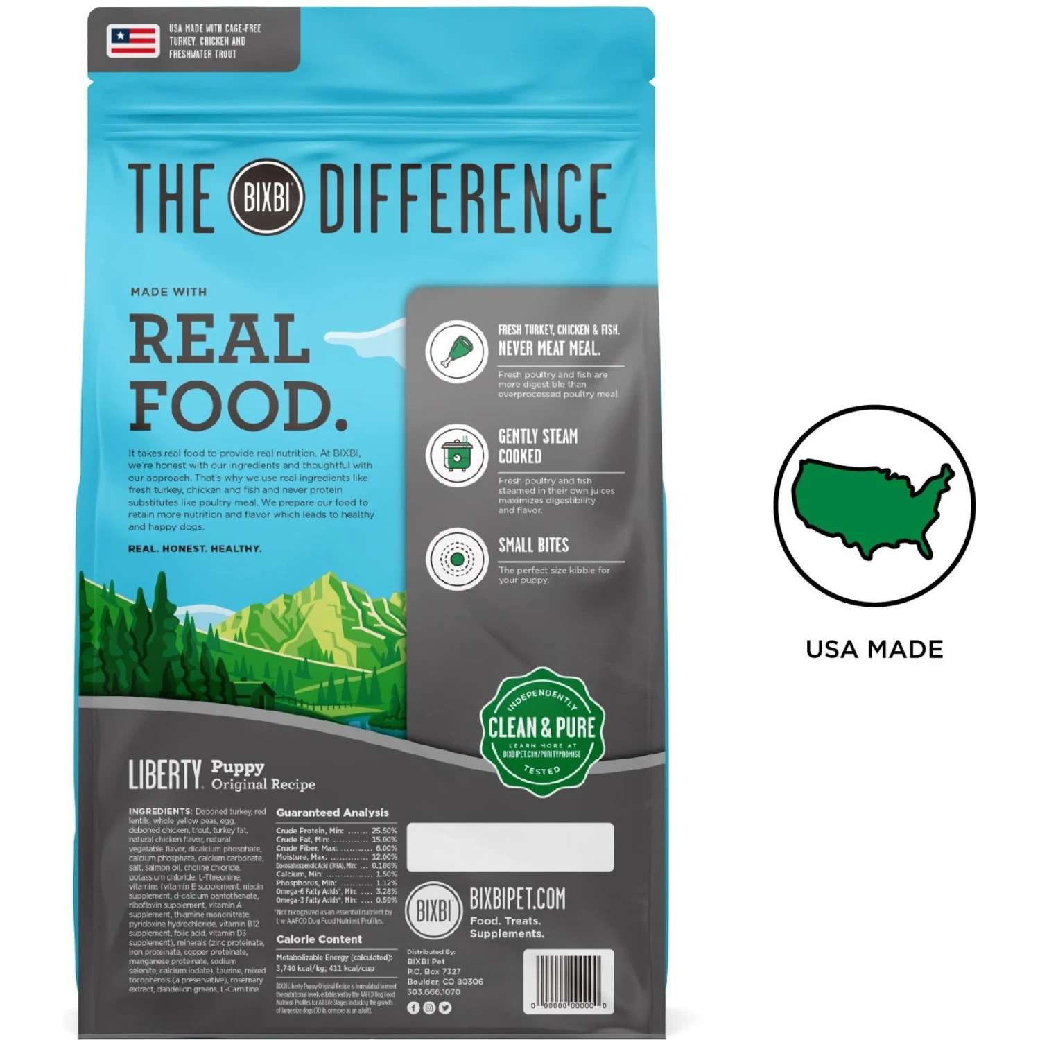 BIXBI Liberty Puppy Original Recipe Fresh Turkey, Chicken & Fish Dry Dog Food 2 BIXBI Liberty Puppy Original Recipe Fresh Turkey, Chicken & Fish Dry Dog Food - Image 2