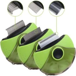 Pet Republique Deshedding + Dematter + Pin Brush 3 In 1 Grooming Brush Tool For Dogs & Cats