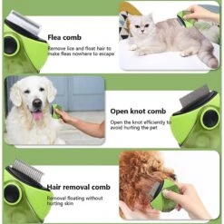 Pet Republique Deshedding + Dematter + Pin Brush 3 In 1 Grooming Brush Tool For Dogs & Cats -Pet Wellness 317697 PT2. AC SS1800 V1635866816