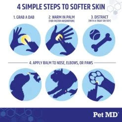 Pet MD Paw Balm 3-in-1 Nose/Snout & Elbow Moisturizer & Paw Protectors Paw Wax With Shea Butter, Coconut Oil, & Beeswax For Dogs, 2-oz Jar 11 Pet MD Paw Balm 3-in-1 Nose/Snout & Elbow Moisturizer & Paw Protectors Paw Wax With Shea Butter, Coconut Oil, & Beeswax For Dogs, 2-oz Jar -Pet Wellness 318011 PT4. AC SS1800 V1659887013