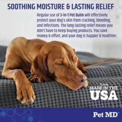 Pet MD Paw Balm 3-in-1 Nose/Snout & Elbow Moisturizer & Paw Protectors Paw Wax With Shea Butter, Coconut Oil, & Beeswax For Dogs, 2-oz Jar 12 Pet MD Paw Balm 3-in-1 Nose/Snout & Elbow Moisturizer & Paw Protectors Paw Wax With Shea Butter, Coconut Oil, & Beeswax For Dogs, 2-oz Jar -Pet Wellness 318011 PT5. AC SS1800 V1659887067