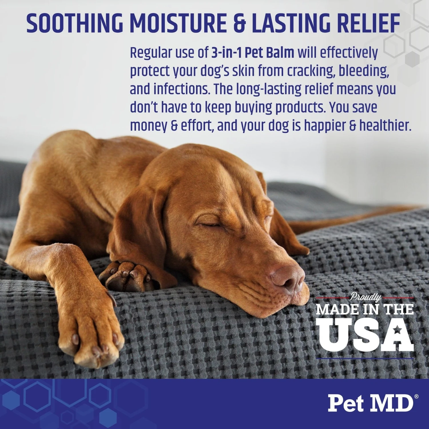 Pet MD Paw Balm 3-in-1 Nose/Snout & Elbow Moisturizer & Paw Protectors Paw Wax With Shea Butter, Coconut Oil, & Beeswax For Dogs, 2-oz Jar 6 Pet MD Paw Balm 3-in-1 Nose/Snout & Elbow Moisturizer & Paw Protectors Paw Wax With Shea Butter, Coconut Oil, & Beeswax For Dogs, 2-oz Jar - Image 6