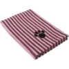Bone Dry Striped Embroidered Paw Dog & Cat Towel