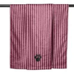 Bone Dry Striped Embroidered Paw Dog & Cat Towel -Pet Wellness 318082 PT4. AC SS1800 V1631765338
