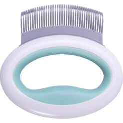 Pet Life Knuckler Handheld Travel Flexible Grooming Dog & Cat Rake Comb