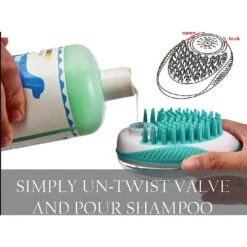 Pet Life Swasher Shampoo Dispensing Massage & Bathing Dog & Cat Brush -Pet Wellness 320087 PT3. AC SS1800 V1633640795