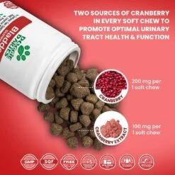 Doggie Dailies Chicken Flavored Cranberry Urinary Support Dog Supplement, 225 Count -Pet Wellness 320369 PT3. AC SS1800 V1632813386