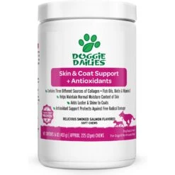 Doggie Dailies Salmon Flavored Skin & Coat Dog Supplements
