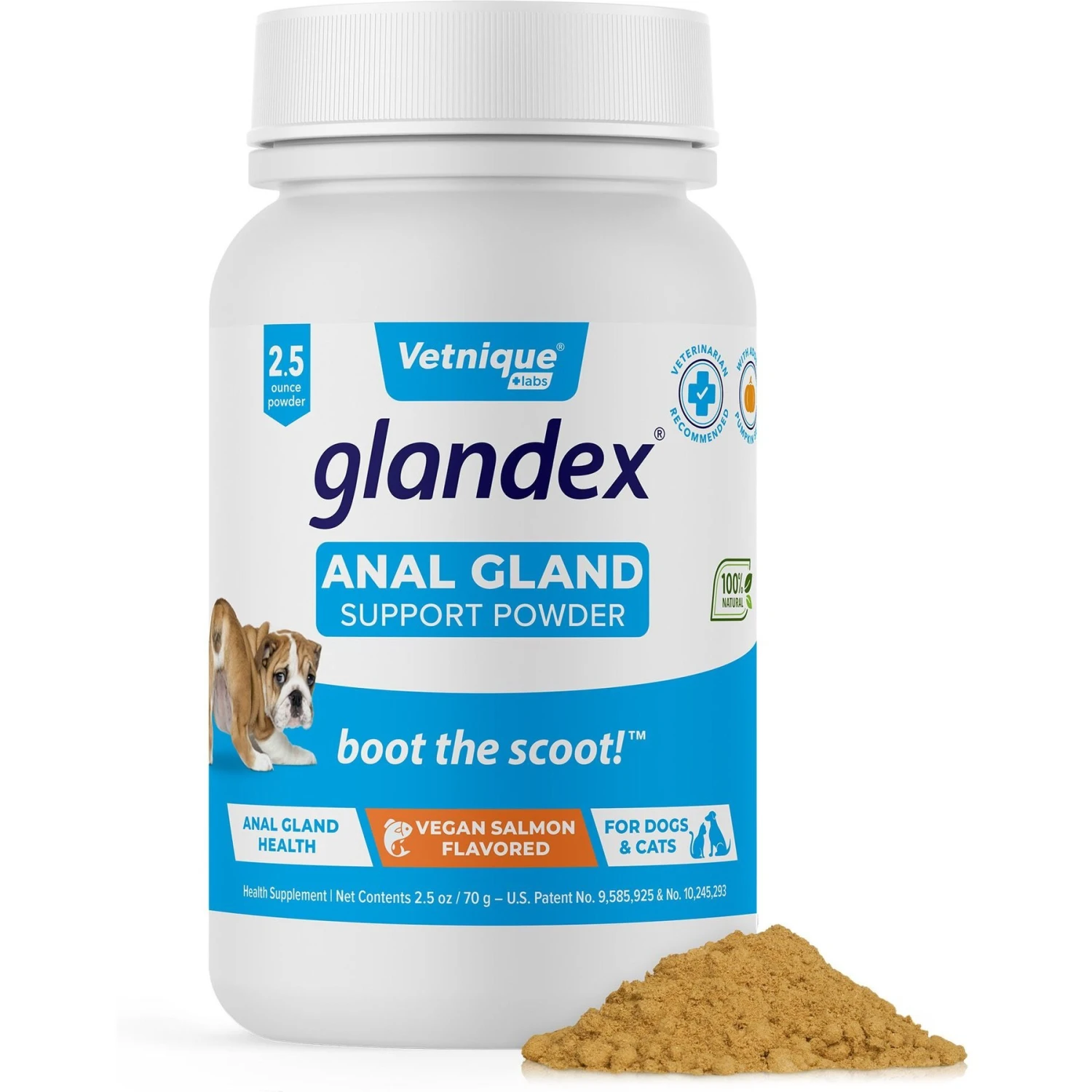 Vetnique Labs Glandex Anal Gland & Probiotic Salmon Flavored Pumpkin Fiber & Digestive Vegan Powder Supplement For Dogs & Cats 1 Vetnique Labs Glandex Anal Gland & Probiotic Salmon Flavored Pumpkin Fiber & Digestive Vegan Powder Supplement For Dogs & Cats