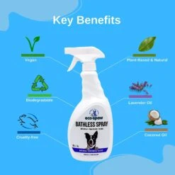 EcoSpaw Lavender Scented Dog Bathless Spray, 8-oz Bottle -Pet Wellness 321807 PT2. AC SS1800 V1639091791