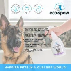 EcoSpaw Lavender Scented Dog Bathless Spray, 8-oz Bottle -Pet Wellness 321807 PT3. AC SS1800 V1639091804