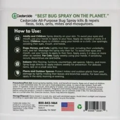 Cedarcide Cedarwood All-Purpose Dog & Cat Bug Spray 6 Cedarcide Cedarwood All-Purpose Dog & Cat Bug Spray -Pet Wellness 322601 PT3. AC SS1800 V1631779967