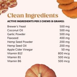 PetHonesty Flea & Tick Defense Hickory Bacon Flavor Soft Chew Flea & Tick Repellent Supplement For Dogs, 90 Count -Pet Wellness 322615 PT2. AC SS1800 V1689362211