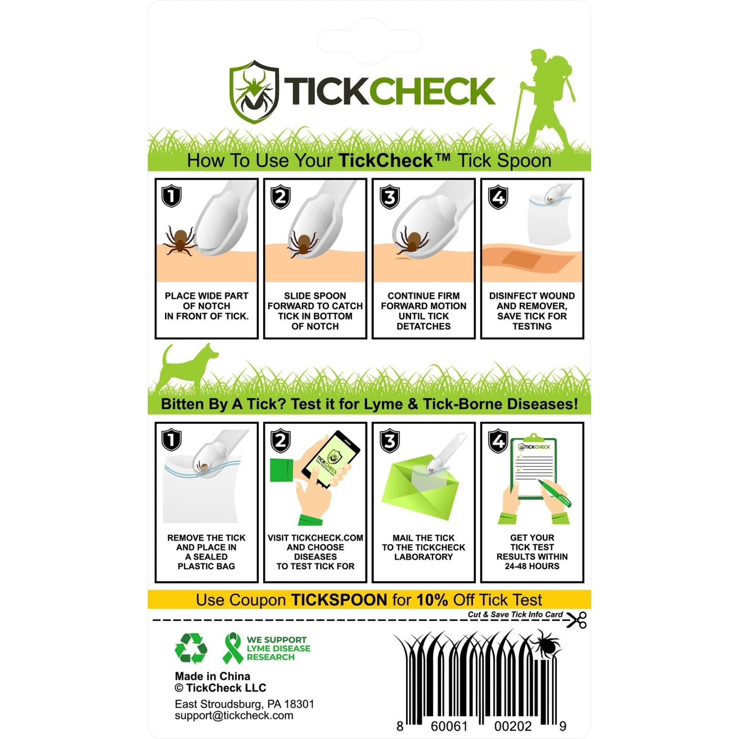 TickCheck Remover Spoon With Tick ID Card, 3-pack 2 TickCheck Remover Spoon With Tick ID Card, 3-pack - Image 2