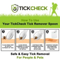 TickCheck Remover Spoon With Tick ID Card, 3-pack 6 TickCheck Remover Spoon With Tick ID Card, 3-pack -Pet Wellness 325737 PT2. AC SS1800 V1657656885
