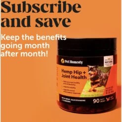 PetHonesty Hemp Hip + Joint Health Bacon Flavor Soft Chews Dog Supplement -Pet Wellness 327057 PT7. AC SS1800 V1671644219