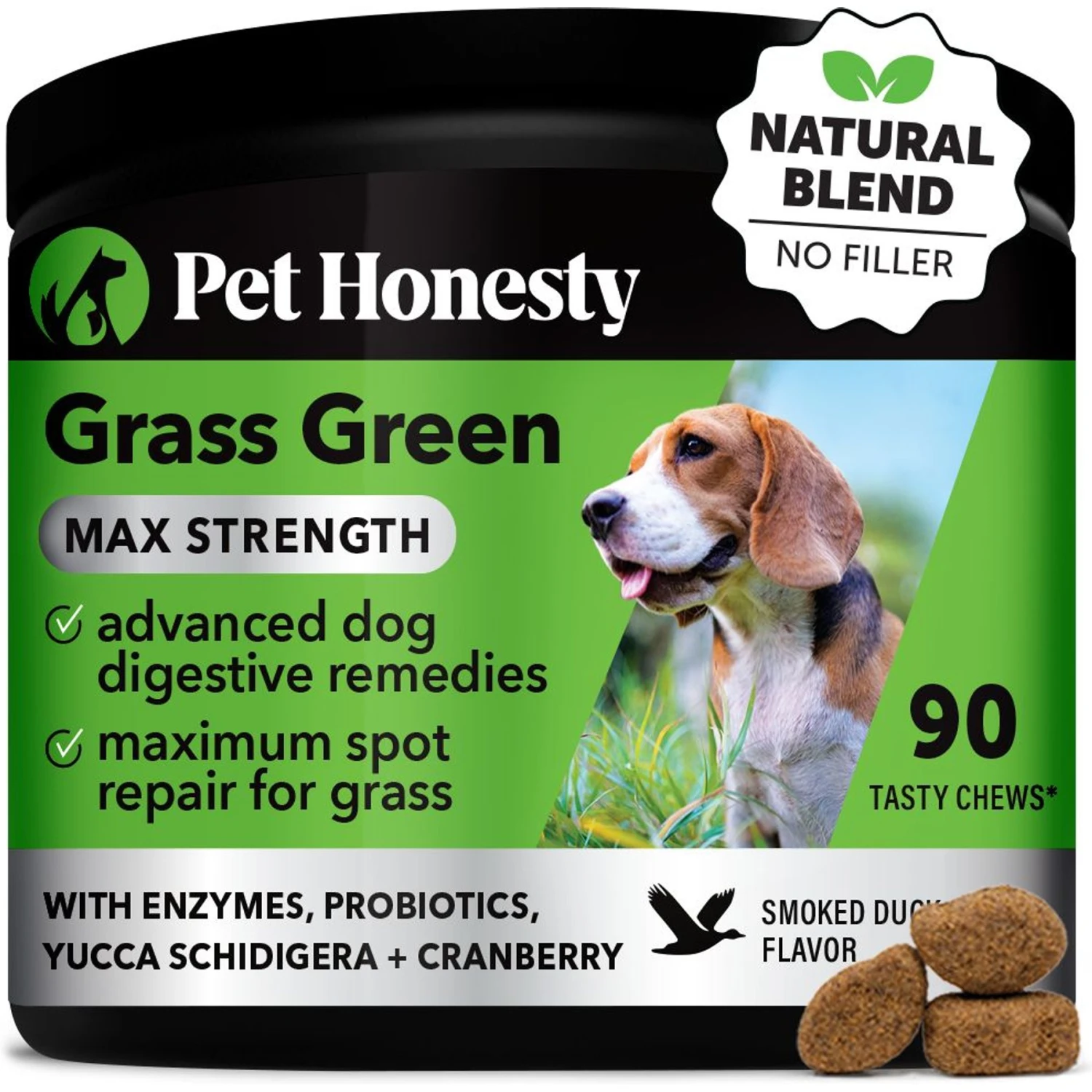 PetHonesty Grass Green Max-Strength Duck Flavored Soft Chews Urinary & Lawn Protection Dog Supplement, 90 Count 1 PetHonesty Grass Green Max-Strength Duck Flavored Soft Chews Urinary & Lawn Protection Dog Supplement, 90 Count